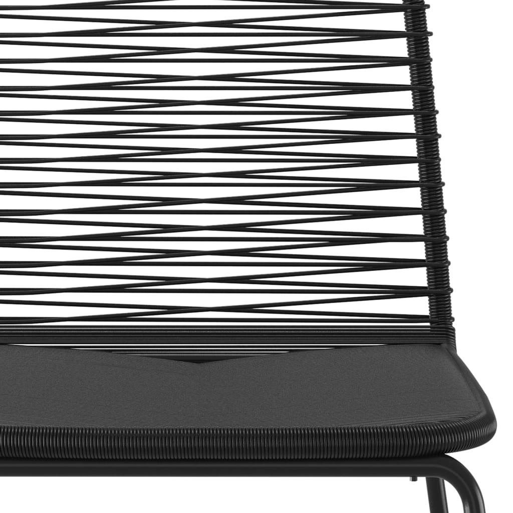 Sedie da Giardino 4 pz in Polyrattan Nero - homemem39