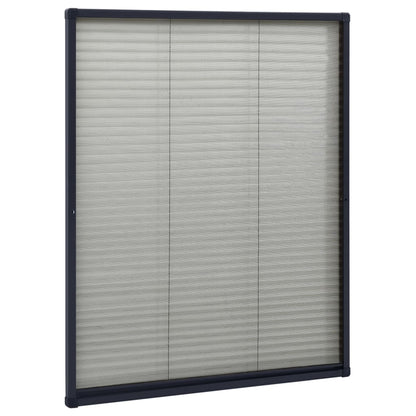 Zanzariera Plissettata Finestre Alluminio Antracite 60x80 cm - homemem39