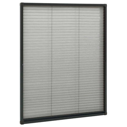 Zanzariera Plissettata Finestre in Alluminio Antracite 80x100cm - homemem39