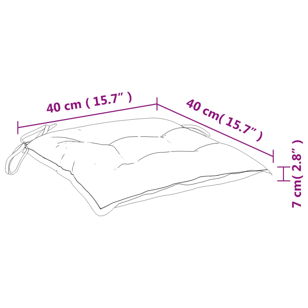 Cuscini per Sedia 4 pz Antracite 40x40x7 cm in Tessuto Oxford - homemem39