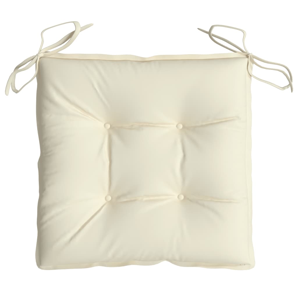 Cuscini per Sedia 4pz Bianco Crema 40x40x7 cm in Tessuto Oxford - homemem39