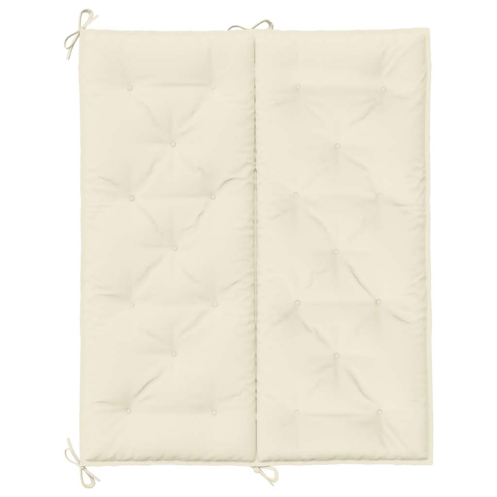 Cuscino per Panca Bianco Crema 120x(50+50)x7cm Tessuto Oxford - homemem39