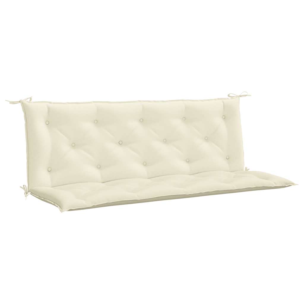 Cuscini Panca Giardino 2pz Bianco Crema 150x50x7 Tessuto Oxford - homemem39