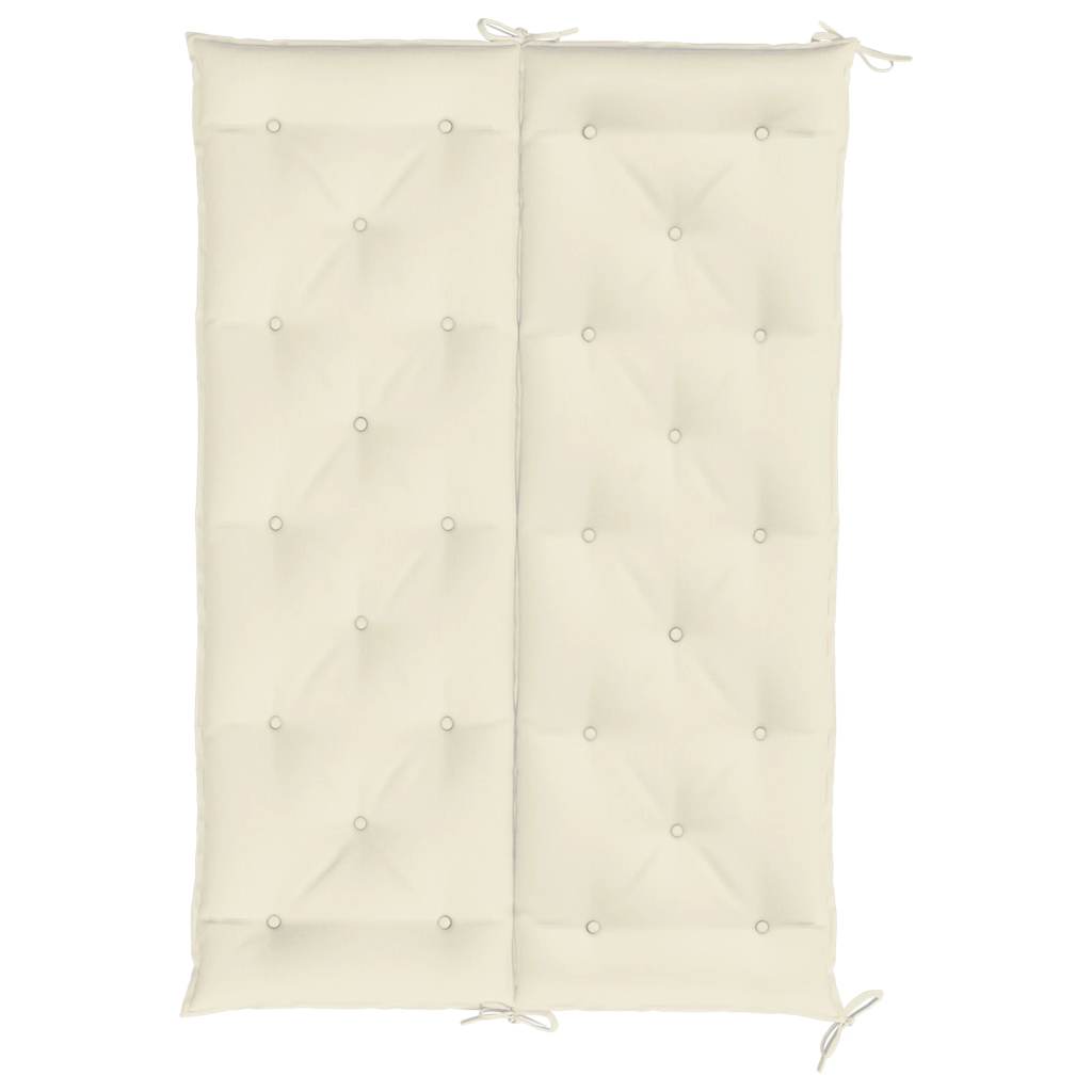 Cuscini Panca Giardino 2pz Bianco Crema 150x50x7 Tessuto Oxford - homemem39