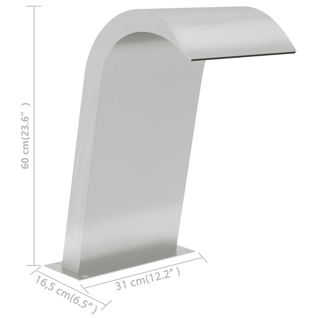 Fontana per Piscina 50x30x60 cm in Acciaio Inox 304 - homemem39