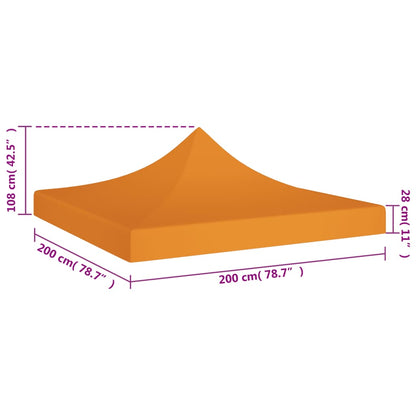 Tetto per Tendone per Feste 2x2 m Arancione 270 g/m² - homemem39