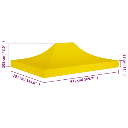 Tetto per Tendone per Feste 4,5x3 m Giallo 270 g/m² - homemem39