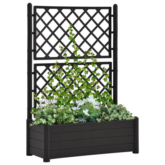 Fioriera da Giardino con Graticcio 100x43x142 cm PP Antracite - homemem39