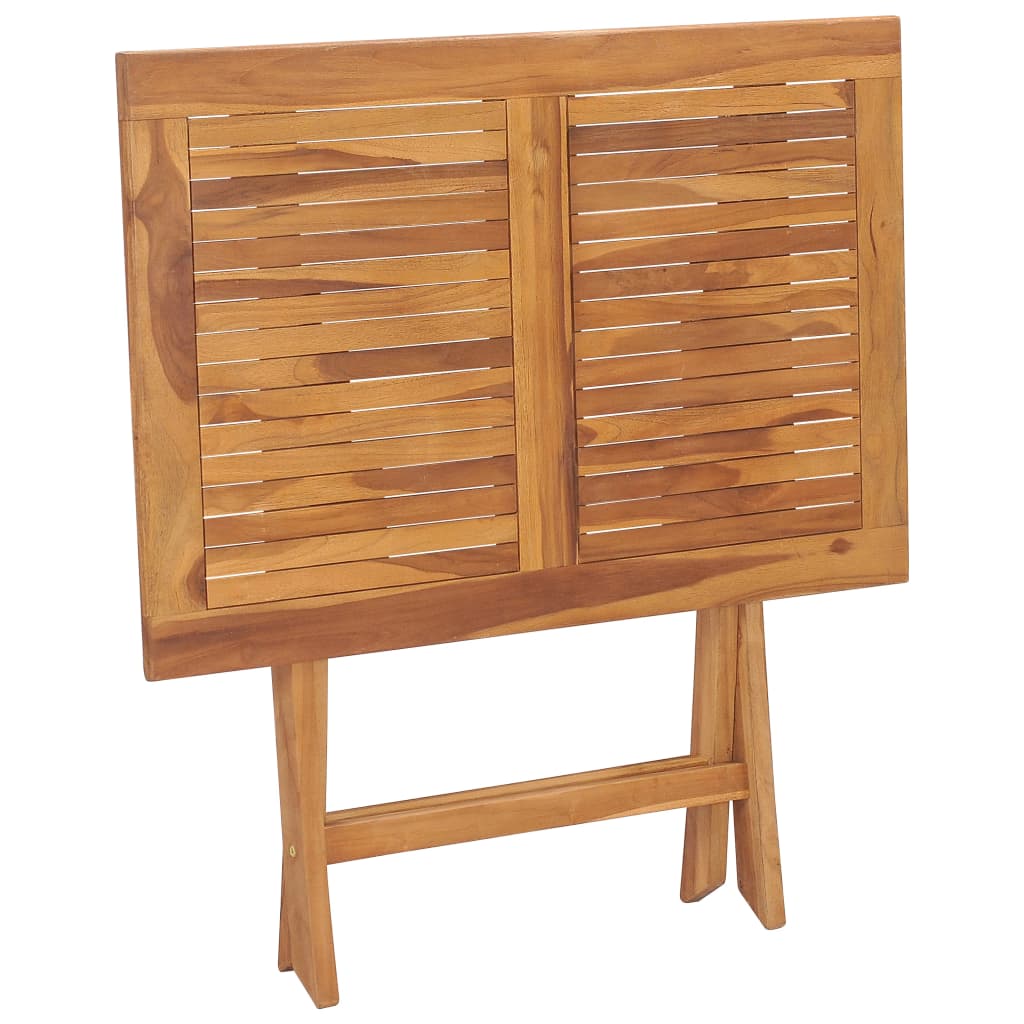 Tavolo da Giardino Pieghevole 90x60x75 cm in Massello di Teak - homemem39