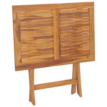 Tavolo da Giardino Pieghevole 90x60x75 cm in Massello di Teak - homemem39