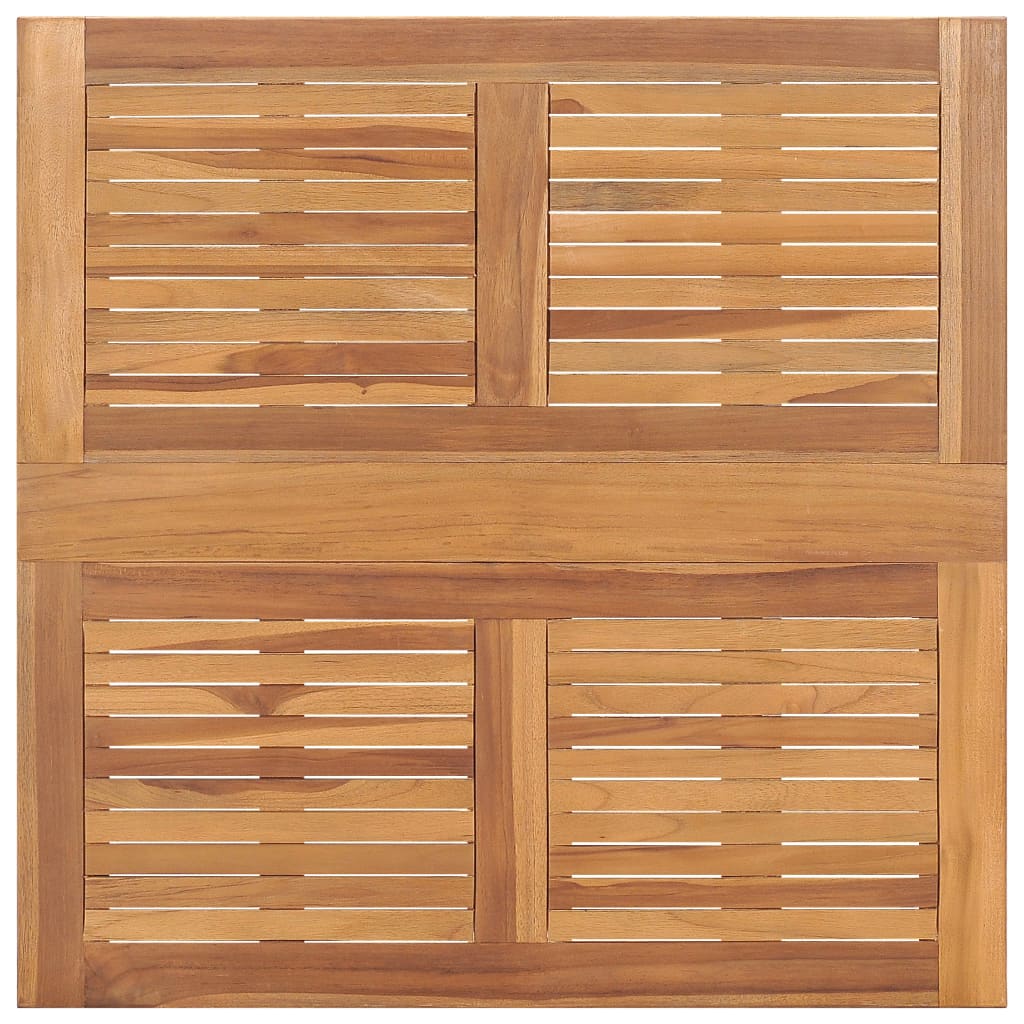 Tavolo da Giardino Pieghevole 90x90x75 cm in Massello di Teak - homemem39