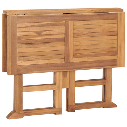 Tavolo da Giardino Pieghevole 90x90x75 cm in Massello di Teak - homemem39