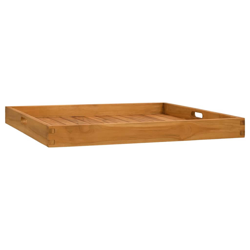 Vassoio da Portata 70x70 cm in Legno Massello di Teak - homemem39