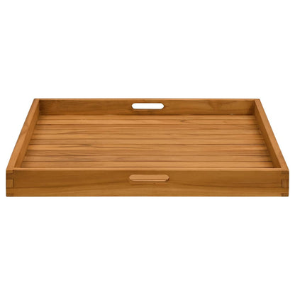 Vassoio da Portata 70x70 cm in Legno Massello di Teak - homemem39