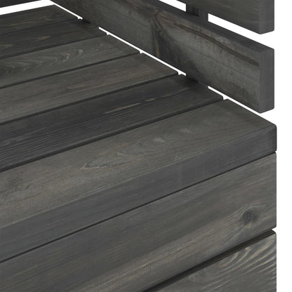 Divano Angolare da Giardino Pallet Legno di Pino Grigio Scuro - homemem39