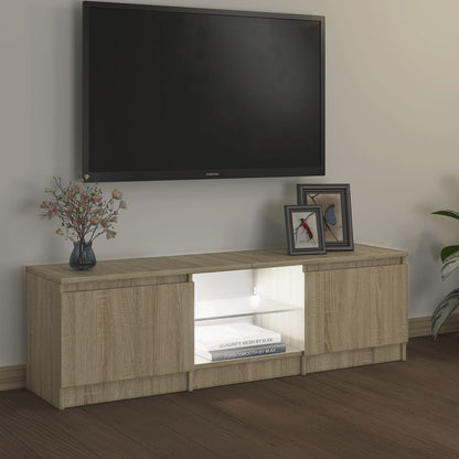 Mobile Porta TV con Luci LED Rovere Sonoma 120x30x35,5 cm - homemem39