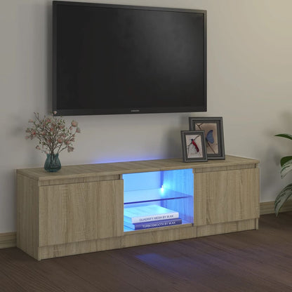 Mobile Porta TV con Luci LED Rovere Sonoma 120x30x35,5 cm - homemem39