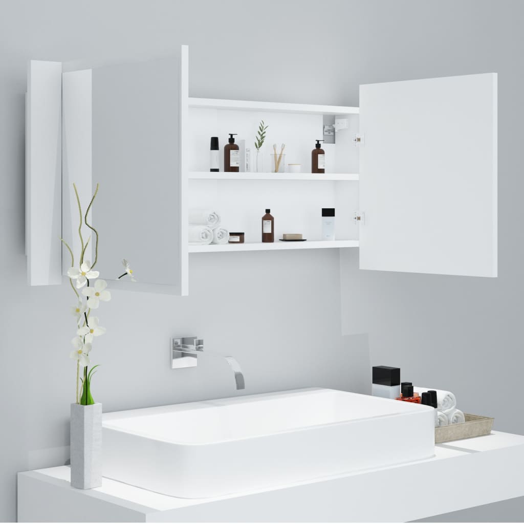 Specchio da Bagno con LED Bianco 100x12x45 cm in Acrilico - homemem39