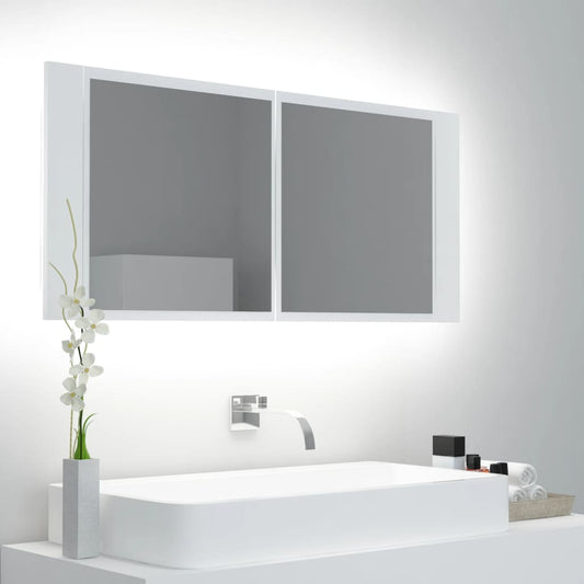 Specchio da Bagno con LED Bianco 100x12x45 cm in Acrilico - homemem39