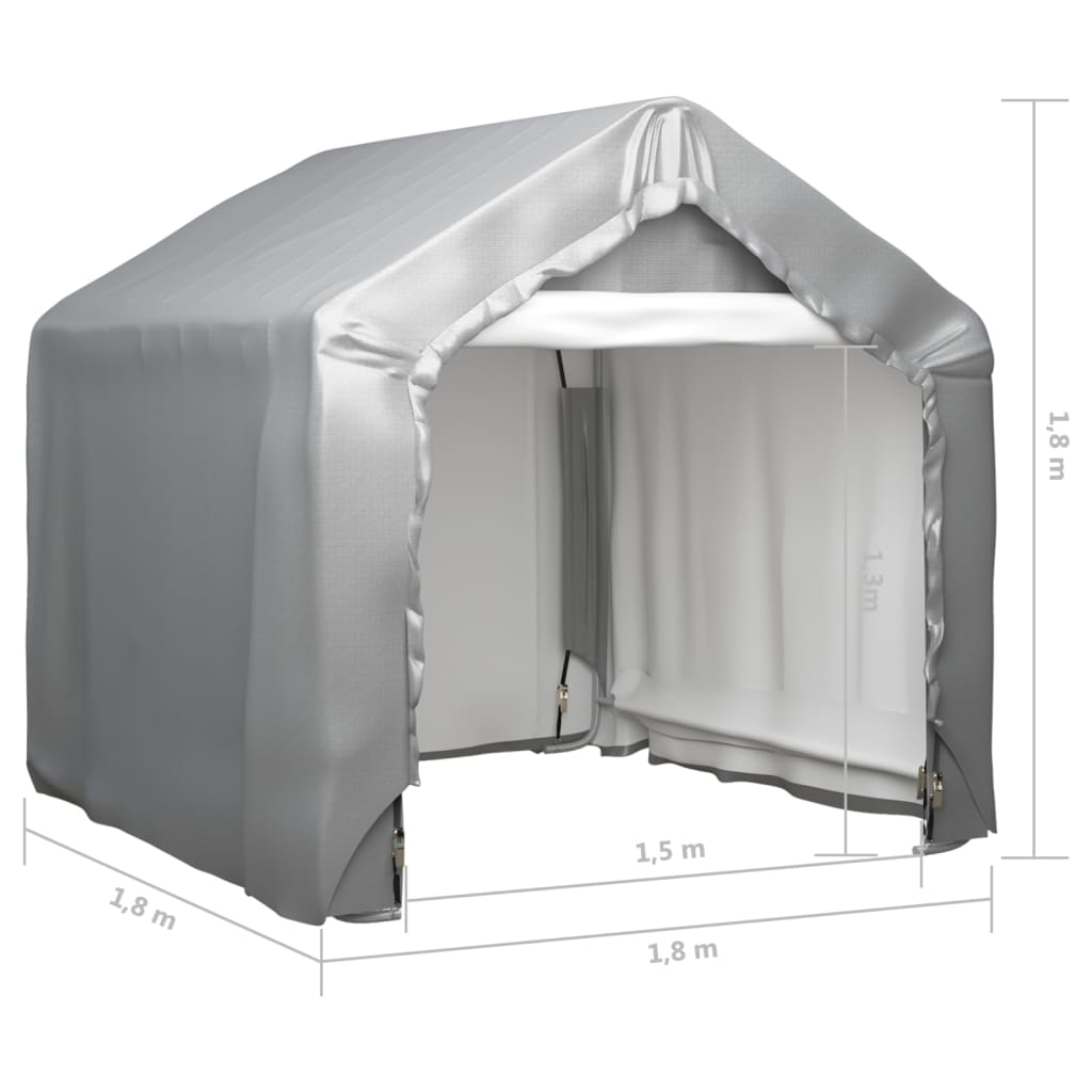 Tenda Grigia 180x180 cm in Acciaio Zincato - homemem39