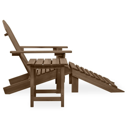 Sedia Adirondack con Ottomana e Tavolo Abete Massello Marrone