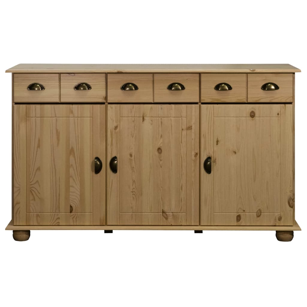 Credenza 134x39x79,5 cm in Legno Massello di Pino