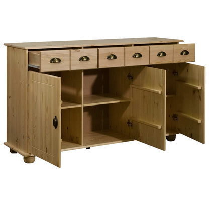 Credenza 134x39x79,5 cm in Legno Massello di Pino - homemem39