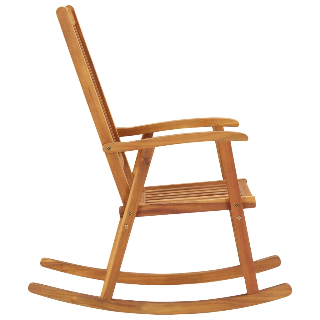 3064181 vidaXL Rocking Chair with Cushions Solid Acacia Wood (311844+43181) - homemem39