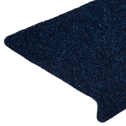 Tappetini per Scale Tessuto Agugliato 15 pz 65x21x4 cm Blu - homemem39