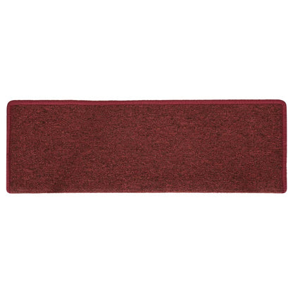 Tappetini per Scale 15 pz 65x21x4 cm Rosso Opaco - homemem39