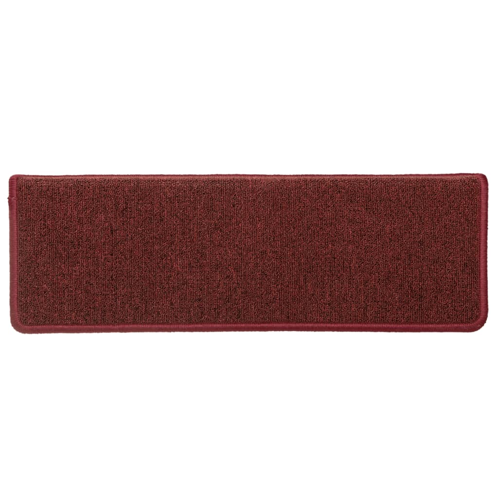 Tappetini per Scale 15 pz 65x21x4 cm Rosso Opaco - homemem39