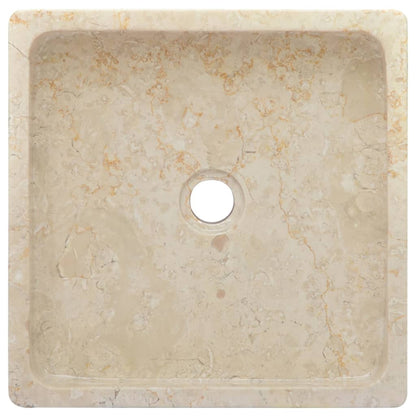 Lavandino Crema 40x40x10 cm in Marmo - homemem39