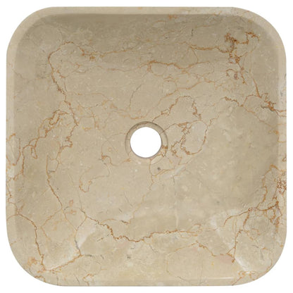 Lavandino Crema 40x40x10 cm in Marmo - homemem39