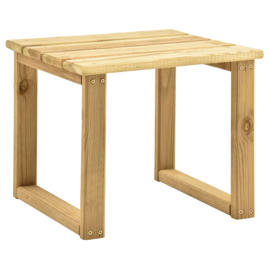 Lettino da Giardino con Tavolino Cuscino Legno Pino Impregnato - homemem39