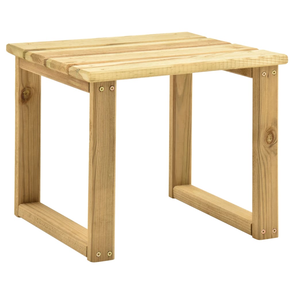 Lettino da Giardino con Tavolino Cuscino Legno Pino Impregnato - homemem39