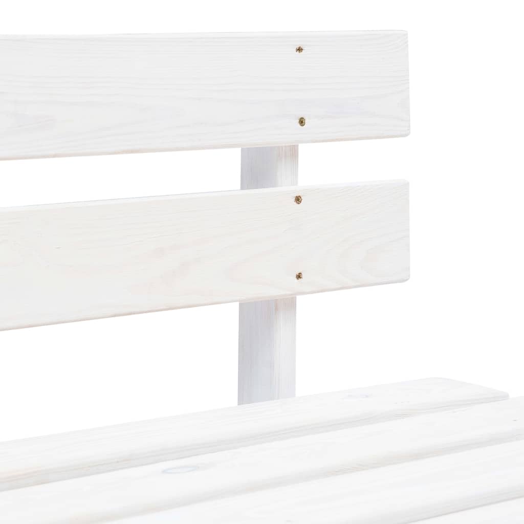 Divano Centrale da Giardino Pallet Legno Pino Impregnato Bianco - homemem39