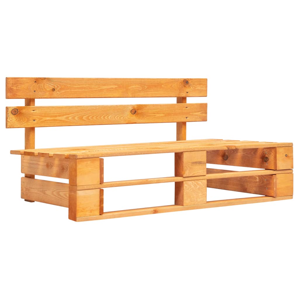 Divano Centrale da Giardino Pallet Legno Pino Impregnato Ambra - homemem39