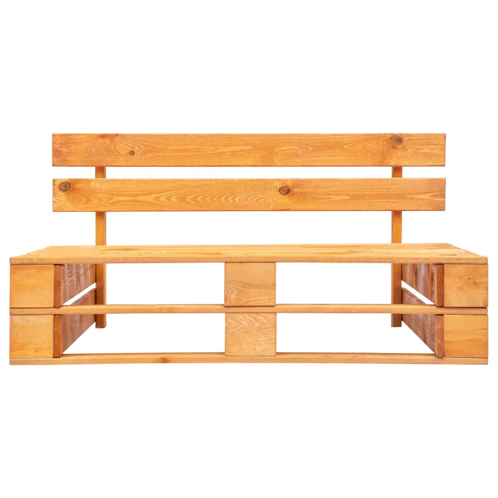 Divano Centrale da Giardino Pallet Legno Pino Impregnato Ambra - homemem39