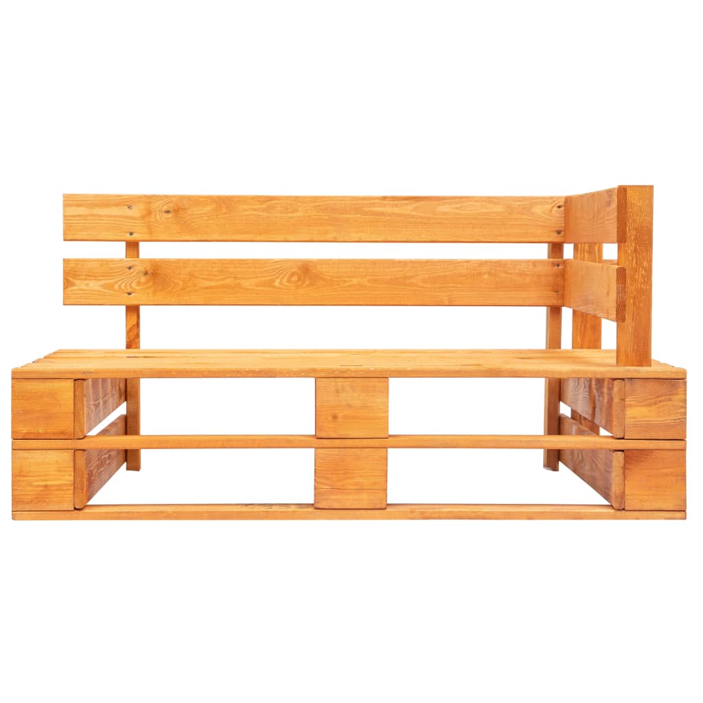 Divano Angolare da Giardino Pallet Legno Pino Impregnato Ambra - homemem39