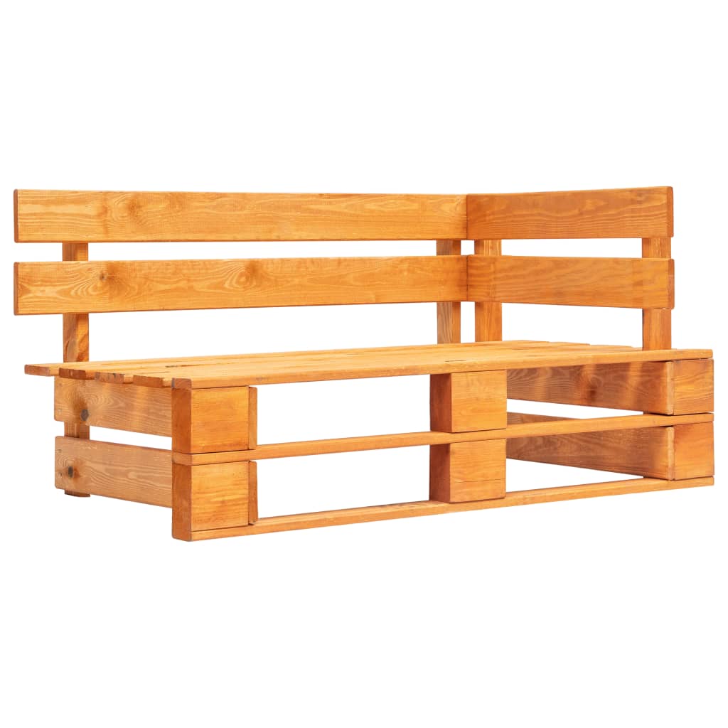 Divano Angolare da Giardino Pallet Legno Pino Impregnato Ambra - homemem39