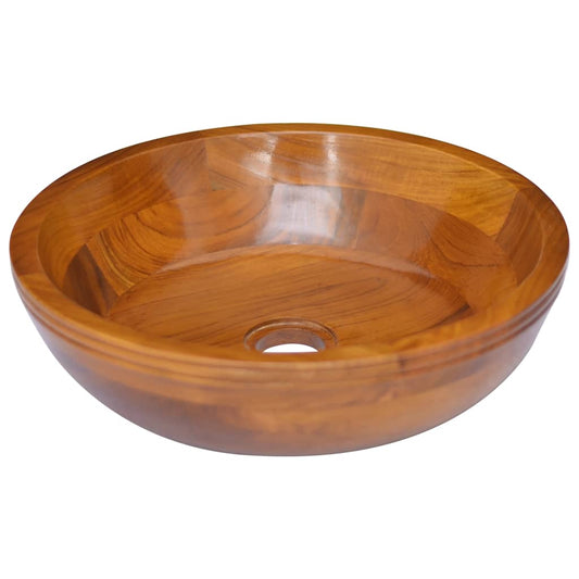 Lavabo in Legno Massello di Teak Φ40x10 cm - homemem39