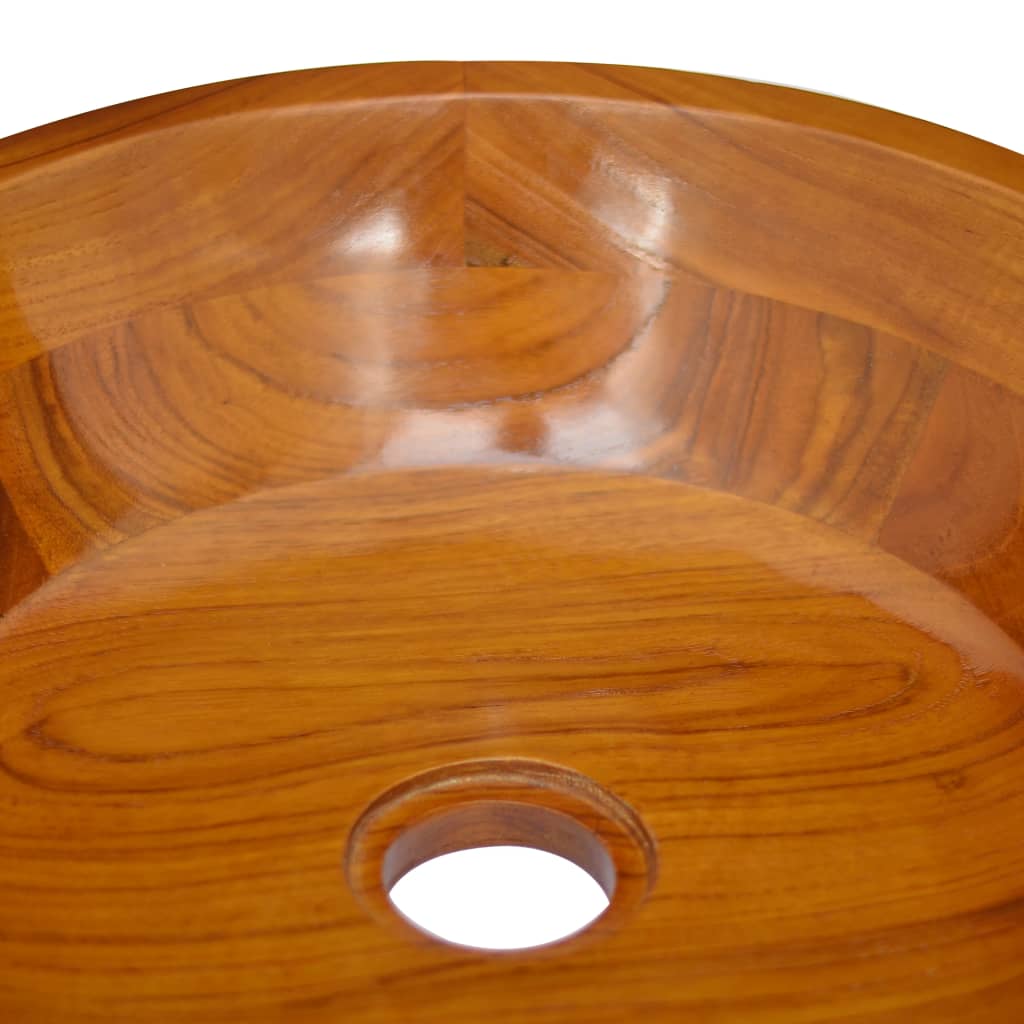 Lavabo in Legno Massello di Teak Φ40x10 cm - homemem39