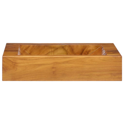 Lavabo in Legno Massello di Teak 50x35x10 cm - homemem39