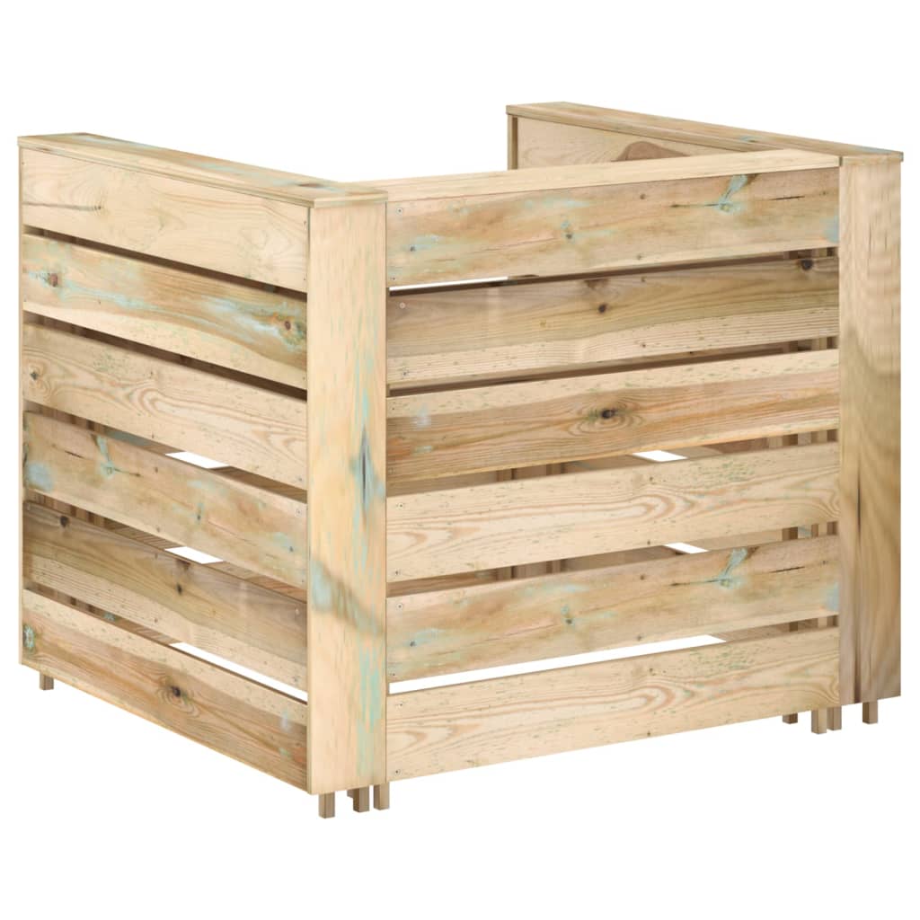 Set Divani da Giardino su Pallet 2 pz Legno di Pino Impregnato - homemem39