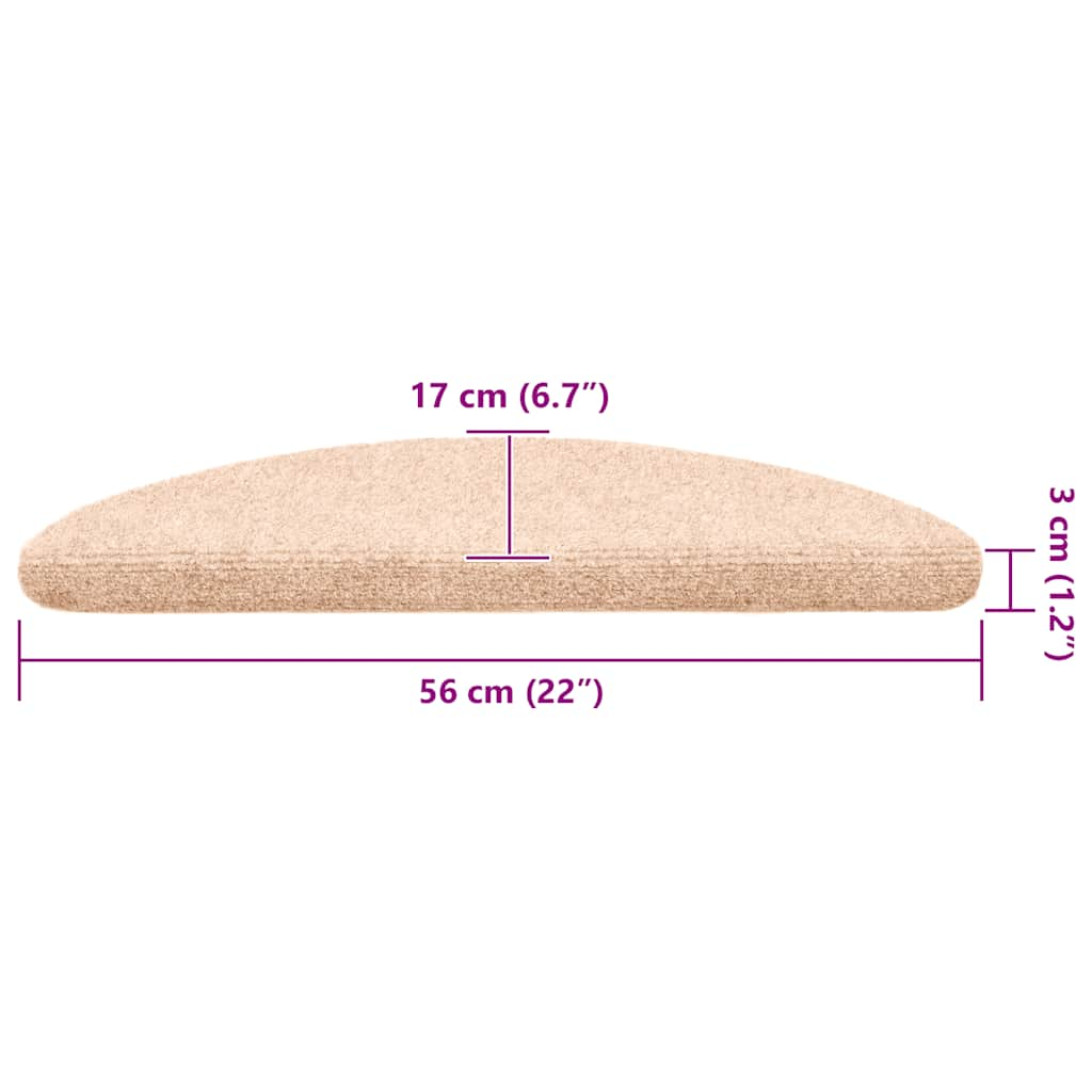 Tappetini Autoadesivi Scale 10 pz Crema 56x17x3 cm Agugliati - homemem39