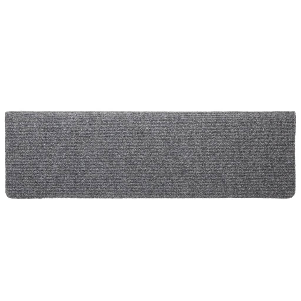 Tappetini per Scale Agugliati 10 pz 65x21x4 cm Grigio Chiaro - homemem39