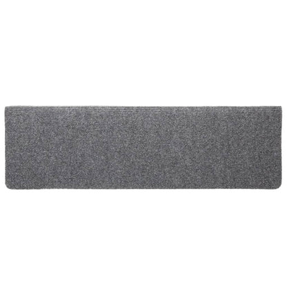 Tappetini per Scale Agugliati 10 pz 65x21x4 cm Grigio Chiaro - homemem39