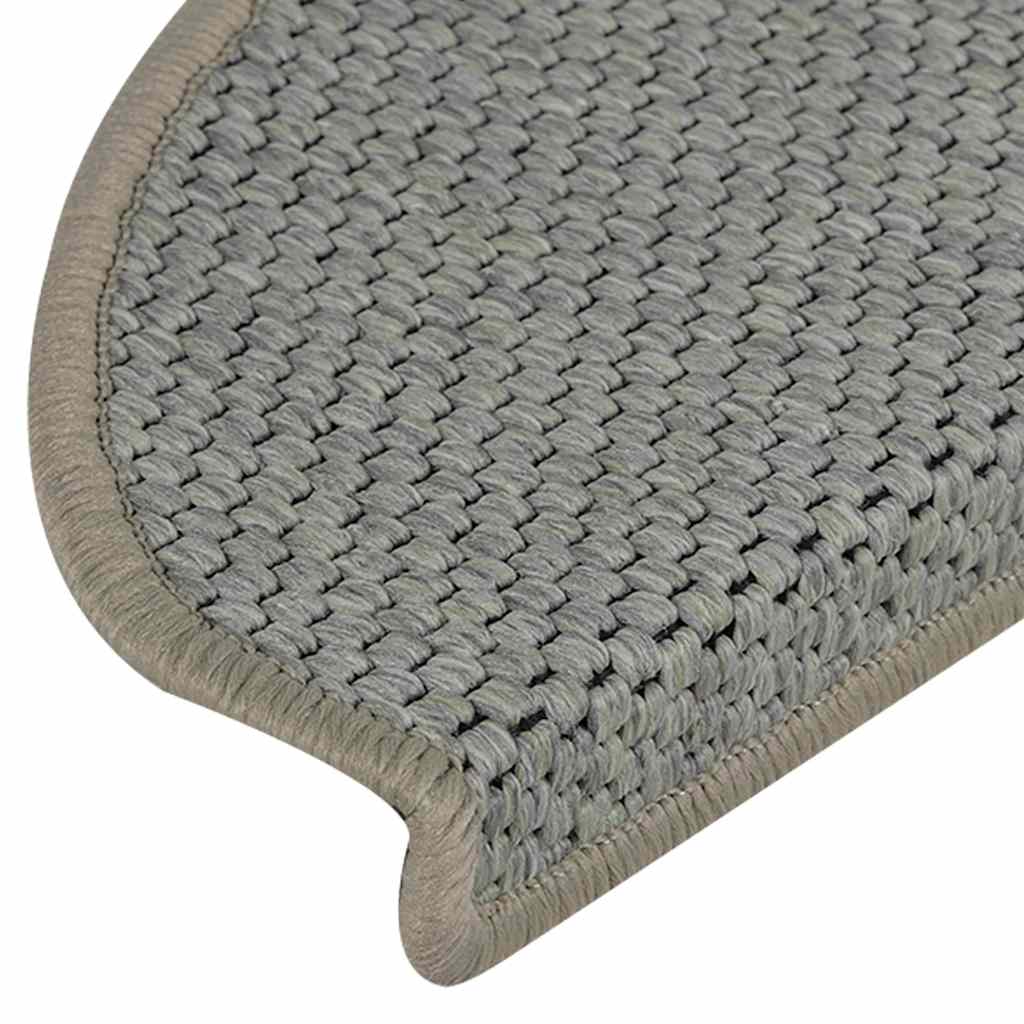 Tappeti Adesivi Scale Aspetto Sisal 15pz 65x21x4cm Verde Chiaro