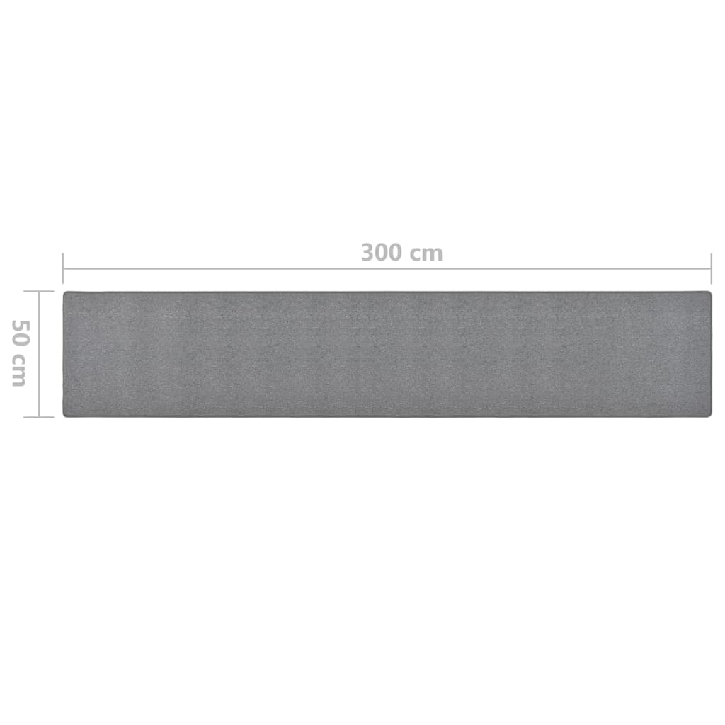 Tappeto Corsia Grigio Scuro 50x300 cm