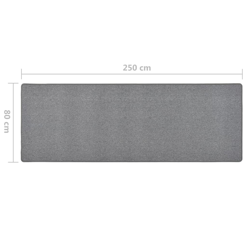 Tappeto Corsia Grigio Scuro 80x250 cm